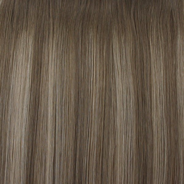 B3 - 3 - 60 Smoky Grey Sliver To Platinum Invisible Butterfly Weft Extensions