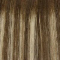 B6 - 6 - 60 - Chestnut Brown to Platinum Blonde Seamless Butterfly Weft Extensions