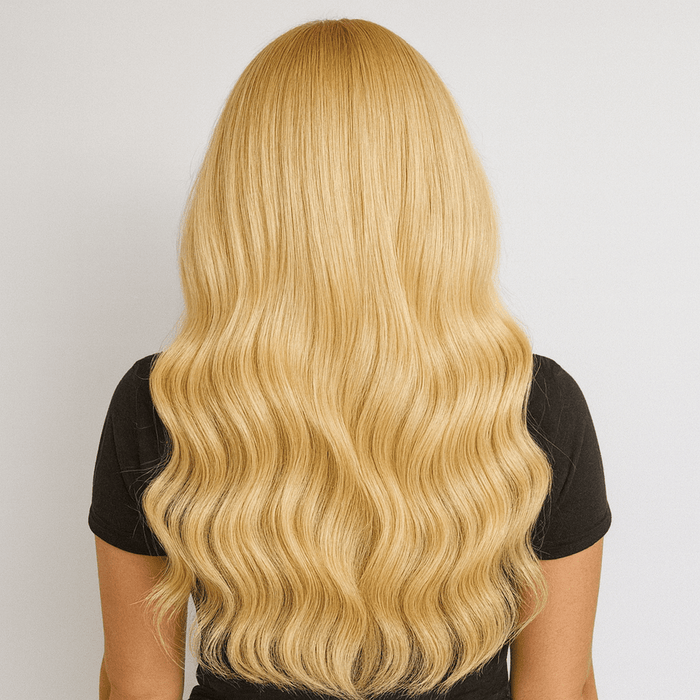 Beige Blonde Seamless Butterfly Weft Extensions