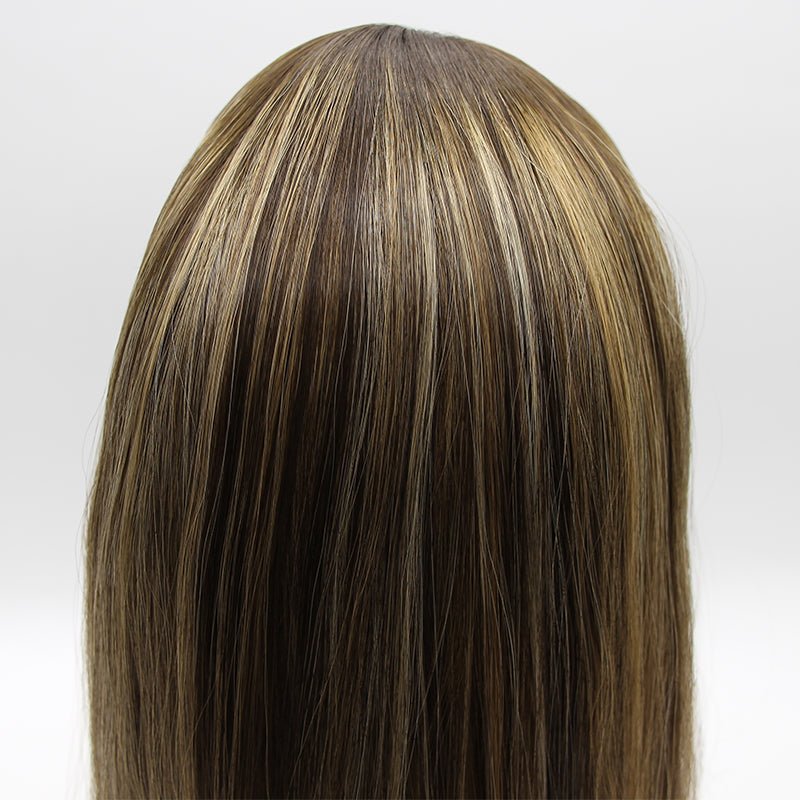 Caramel Blonde Balayage Silk Top Hair Wigs