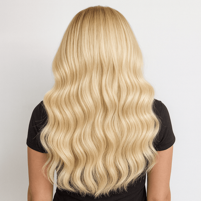 Golden Blonde Seamless Butterfly Weft Extensions