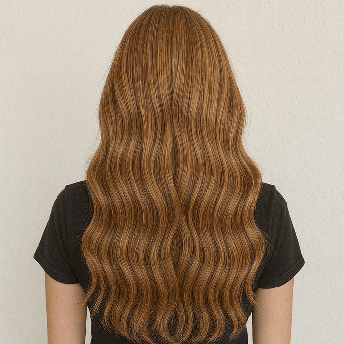 Medium Brown & Light Brown Seamless Butterfly Weft Extensions