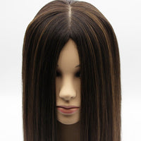 Midnight with Mocha Highlights Long Preminum Human Hair Wig