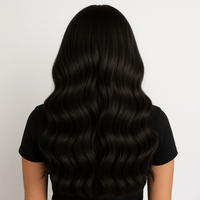 Natural Black Human Hair Butterfly Weft Extensions