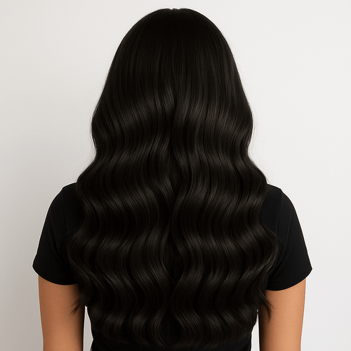 Natural Black Human Hair Butterfly Weft Extensions