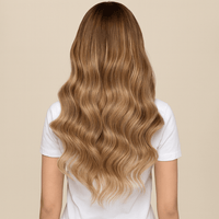 Piano Chestnut Brown & Golden Blonde Seamless Butterfly Weft Extensions