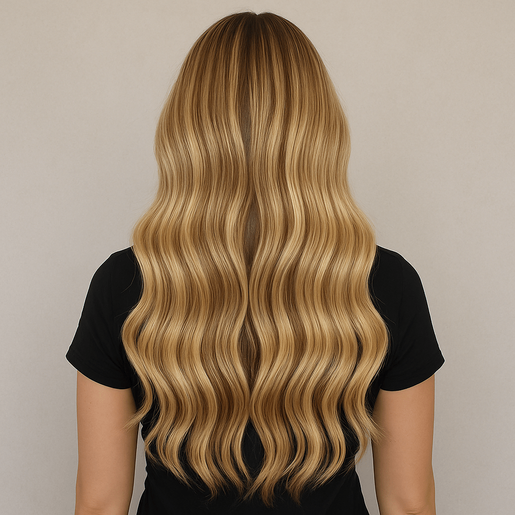 Piano Light Brown & Dark Blonde Seamless Butterfly Weft Extensions