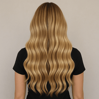 Piano Light Brown & Dark Blonde Seamless Butterfly Weft Extensions